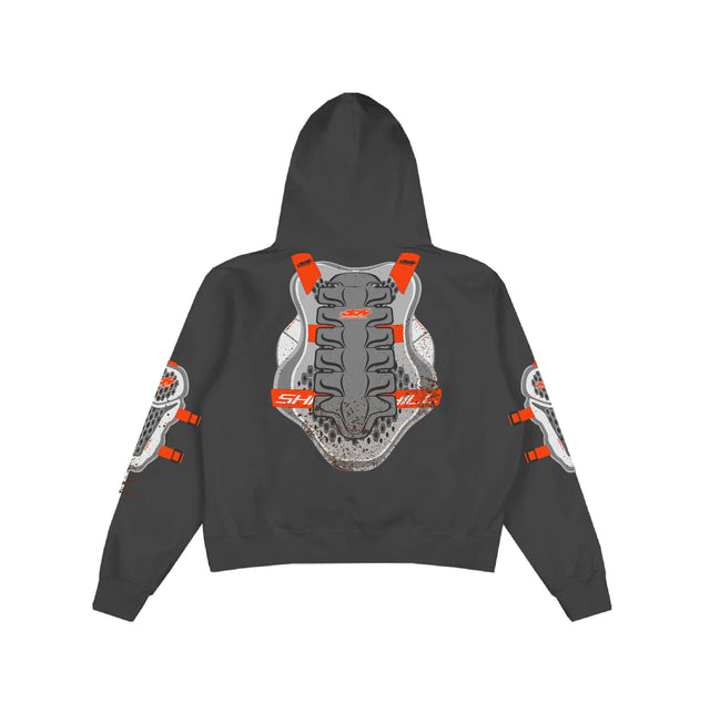 VINTAGE BLACK MOTOCROSS PROTECTOR HOODIE