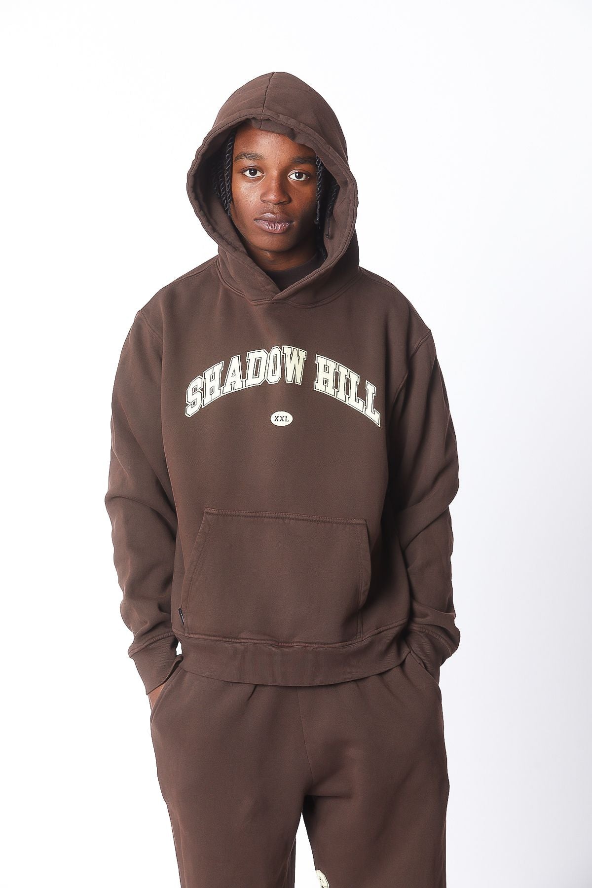 FADED ARC BROWN HOODIE ShadowHillUSA