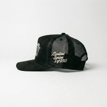 1 of 250 BLACK STALLION SUEDE TRUCKER SNAPBACK ShadowHillUSA