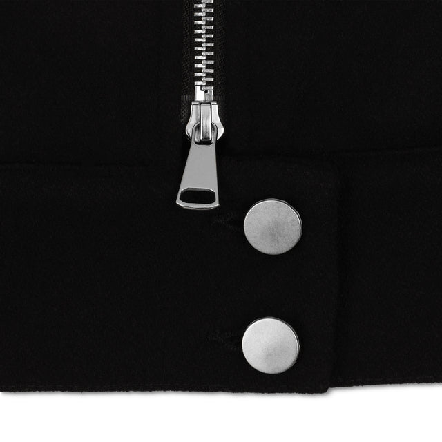 STALLION BLACK WOOL ZIP JACKET