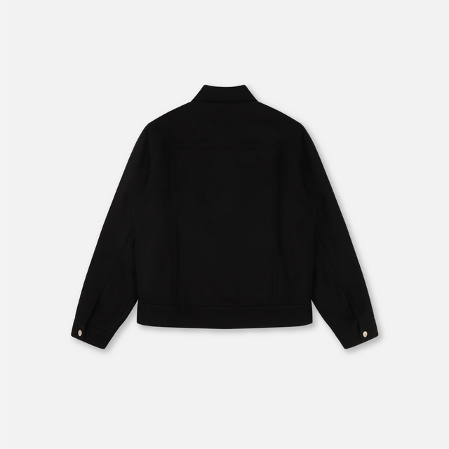 STALLION BLACK WOOL ZIP JACKET