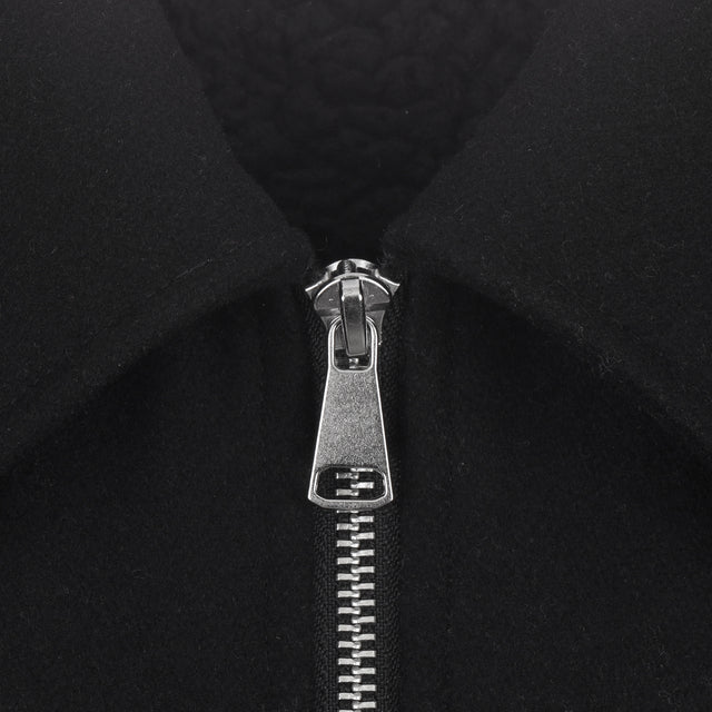 STALLION BLACK WOOL ZIP JACKET
