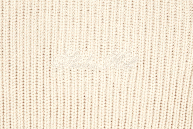 IVORY CREME COTTON RIB SWEATER