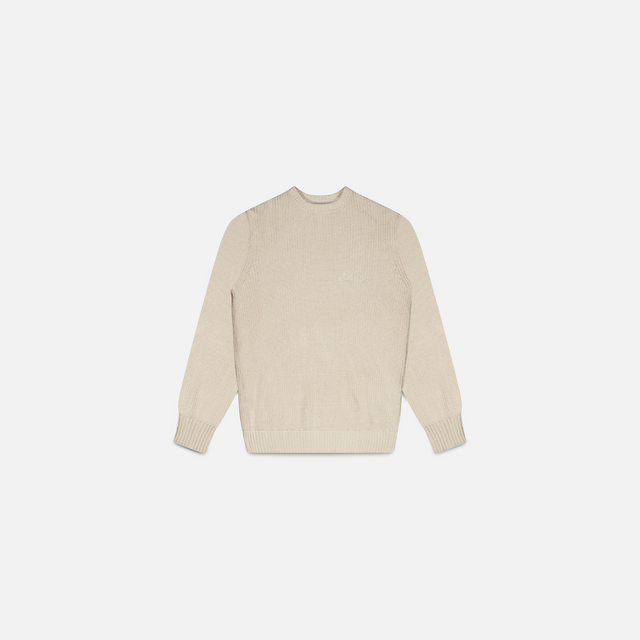 IVORY CREME COTTON RIB SWEATER
