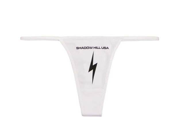 WHITE SHOCK THONG