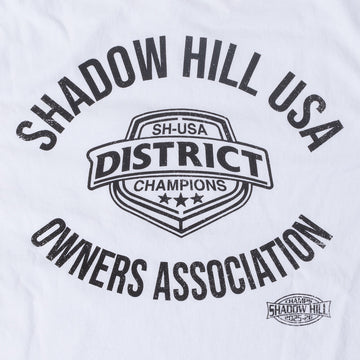 Vintage White District Champion Baby Tee - ShadowHillUSA
