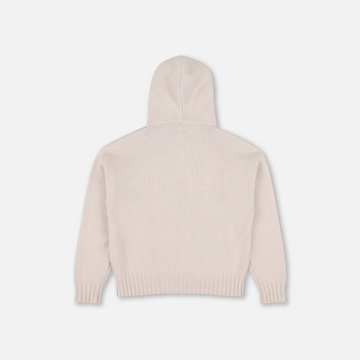 OATMEAL CASHMERE KNIT HOODIE - ShadowHillUSA
