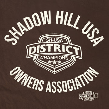 Vintage Brown District Champion Baby Tee - ShadowHillUSA