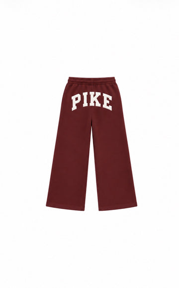 WFU PIKE X SHADOW HILL BURGUNDY WIDE LEG SWEATPANTS