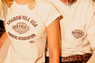 Vintage White District Champion Baby Tee - ShadowHillUSA