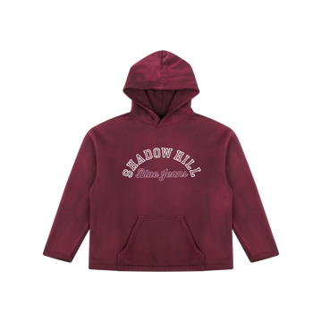 Vintage Burgundy Blue Jeans Hoodie - ShadowHillUSA