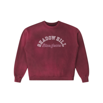 Vintage Burgundy Blue Jeans Crewneck - ShadowHillUSA