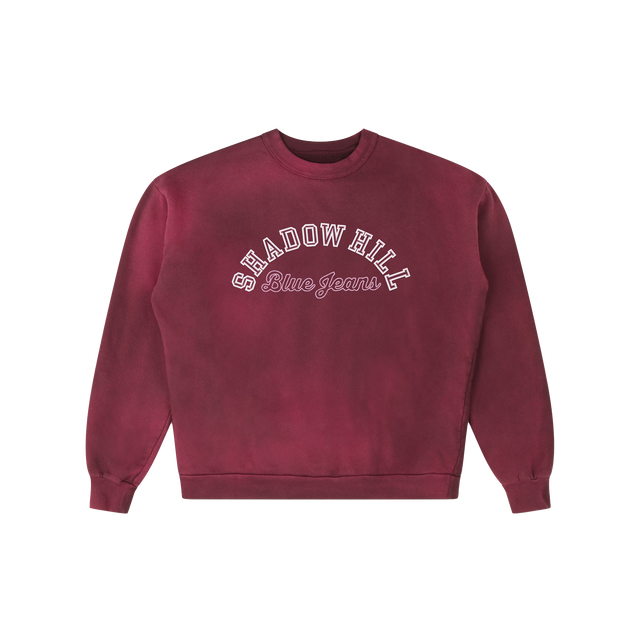 Vintage Burgundy Blue Jeans Crewneck