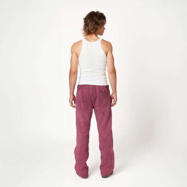 Vintage Burgundy Blue Jeans Sweatpants