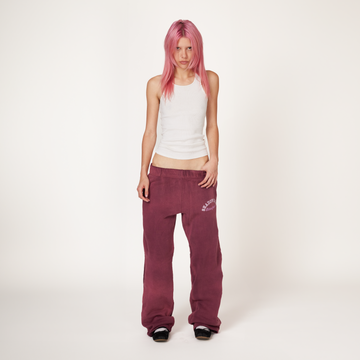Vintage Burgundy Blue Jeans Sweatpants - ShadowHillUSA