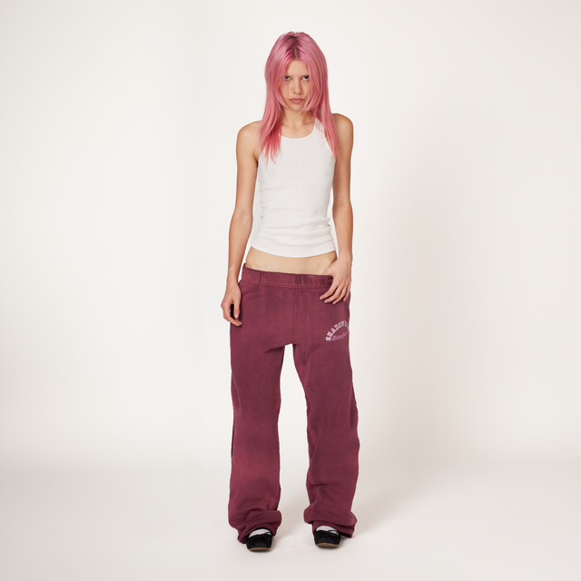 Vintage Burgundy Blue Jeans Sweatpants