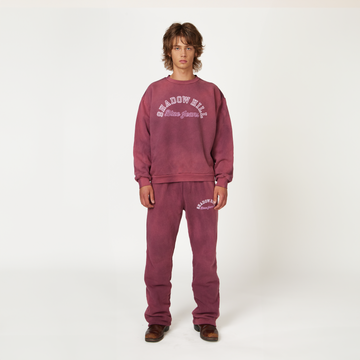 Vintage Burgundy Blue Jeans Crewneck - ShadowHillUSA