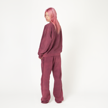 Vintage Burgundy Blue Jeans Crewneck - ShadowHillUSA