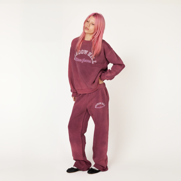 Vintage Burgundy Blue Jeans Crewneck - ShadowHillUSA