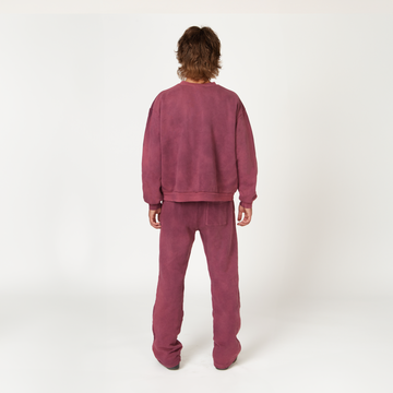 Vintage Burgundy Blue Jeans Crewneck - ShadowHillUSA