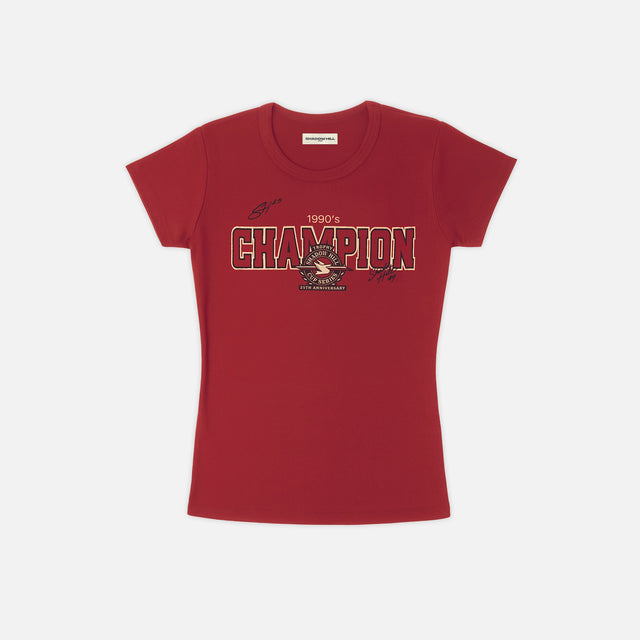 Vintage Red Champion Baby Tee