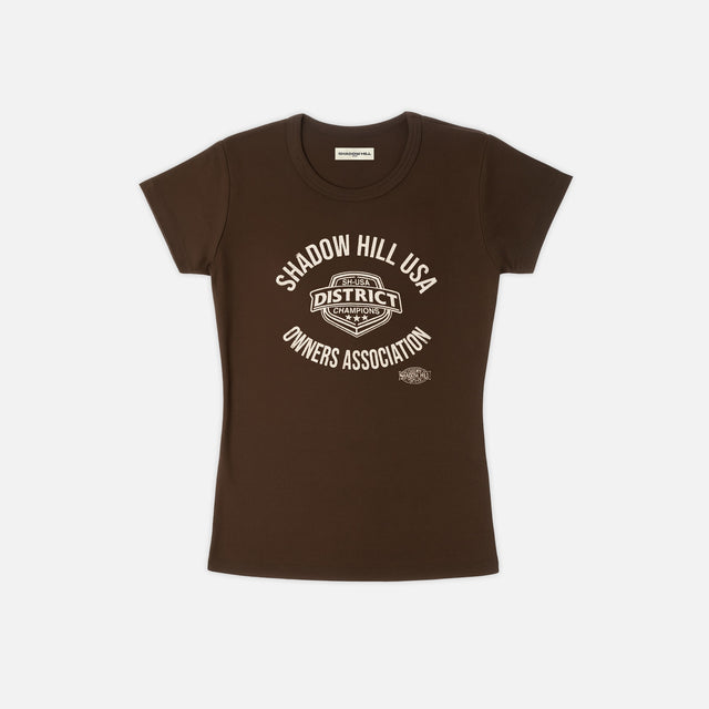 Vintage Brown District Champion Baby Tee
