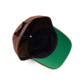 Brown Shadow Hill Sunday Rally cap with red and yellow embroidery and a white signature on the brim