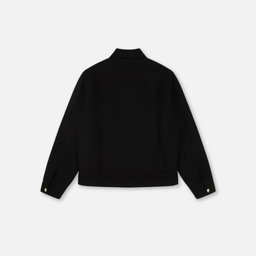 STALLION BLACK WOOL ZIP JACKET