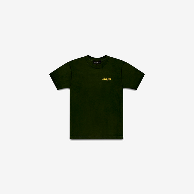 OLIVE SCRIPT T-SHIRT