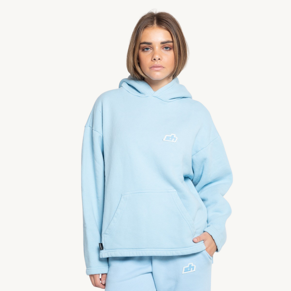 Shadow hill carolina blue store sticker hoodie