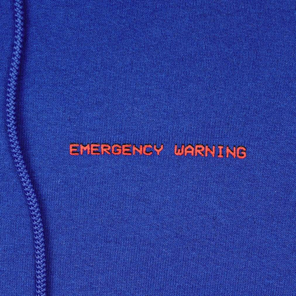 BLUE EMERGENCY WARNING HOODIE
