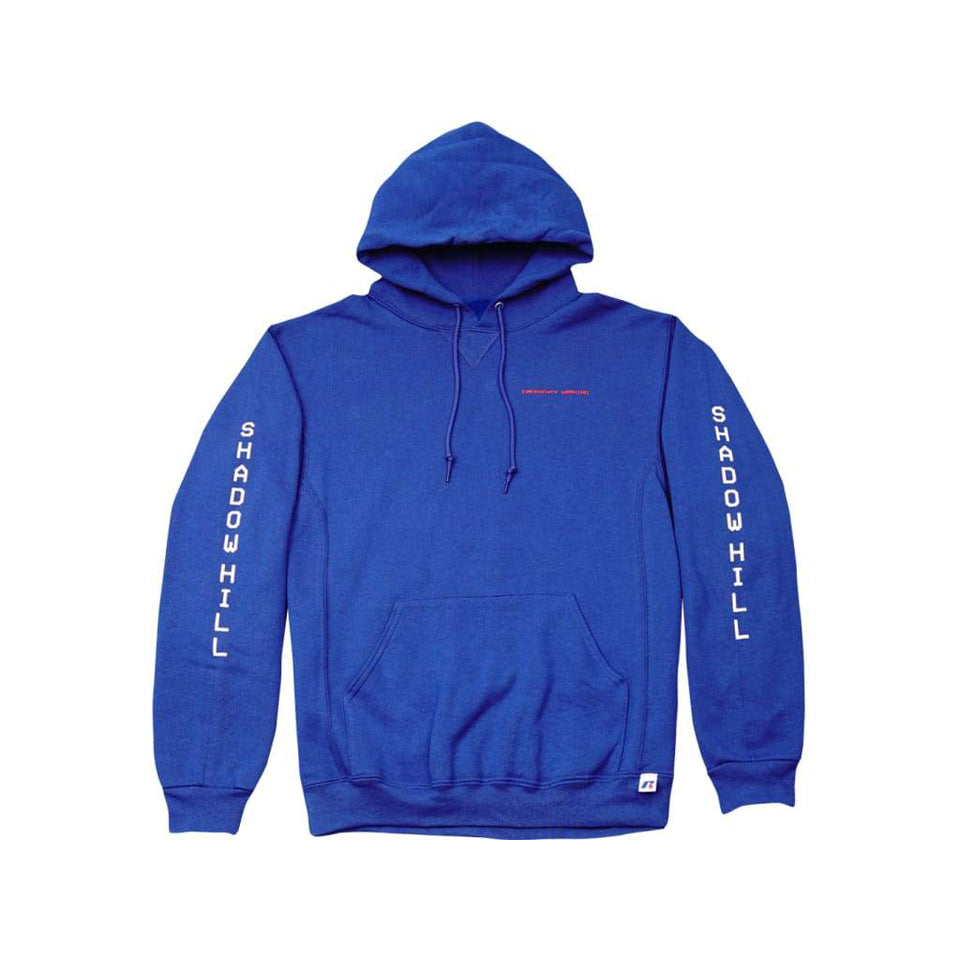 BLUE EMERGENCY WARNING HOODIE