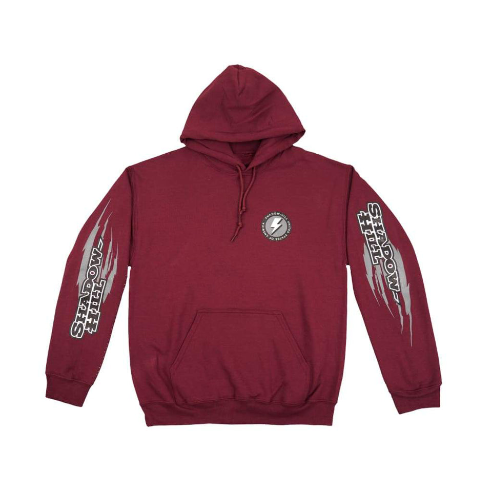 ELECTRIC BURGUNDY PULLOVER HOODIE