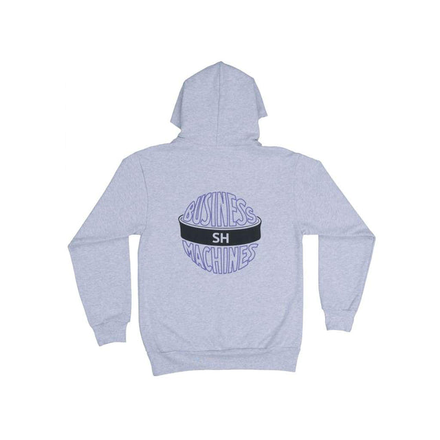 GREY BUSINESS MACHINES HOODIE