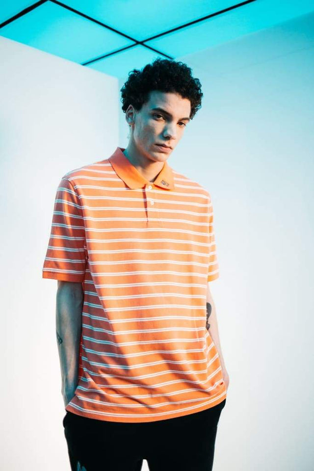 ORANGE STRIPED POLO