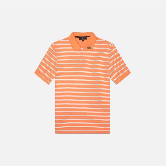 ORANGE STRIPED POLO