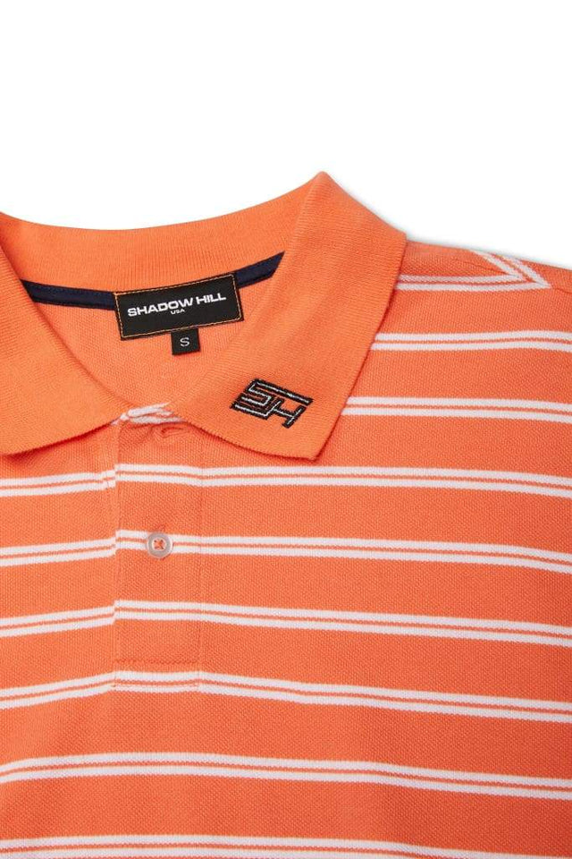 ORANGE STRIPED POLO