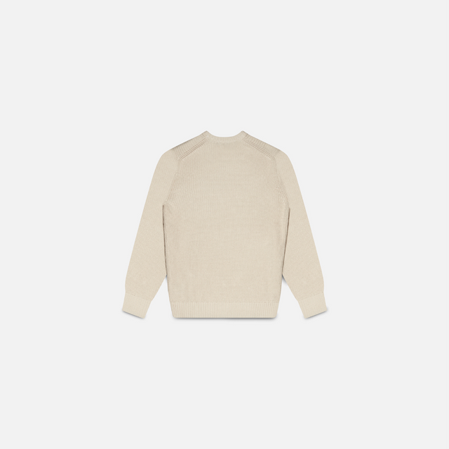 IVORY CREME COTTON RIB SWEATER