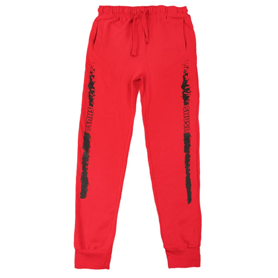 RED FLARE SWEATPANTS