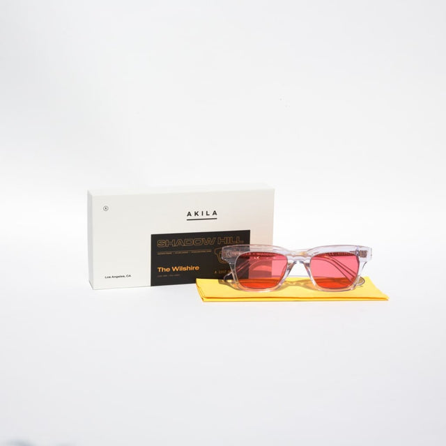 Wilshire Sunglasses (transparent + red frame) OS