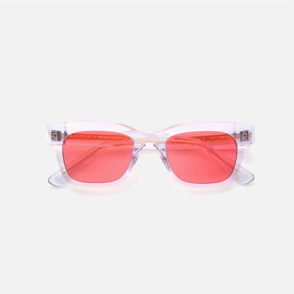 Wilshire Sunglasses (transparent + red lens) OS