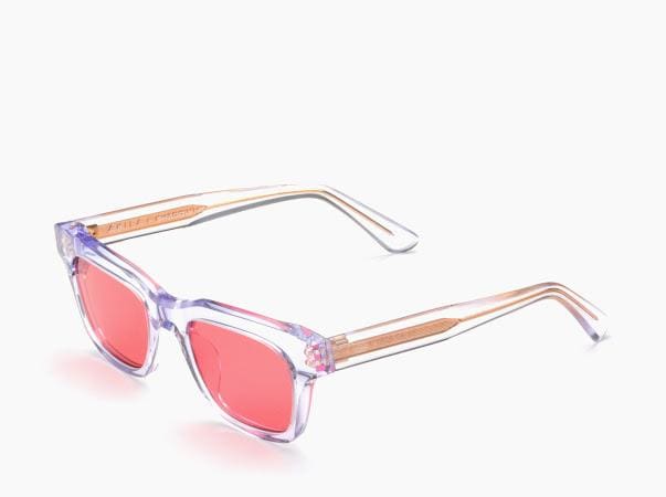 Wilshire Sunglasses (transparent + red lens) OS